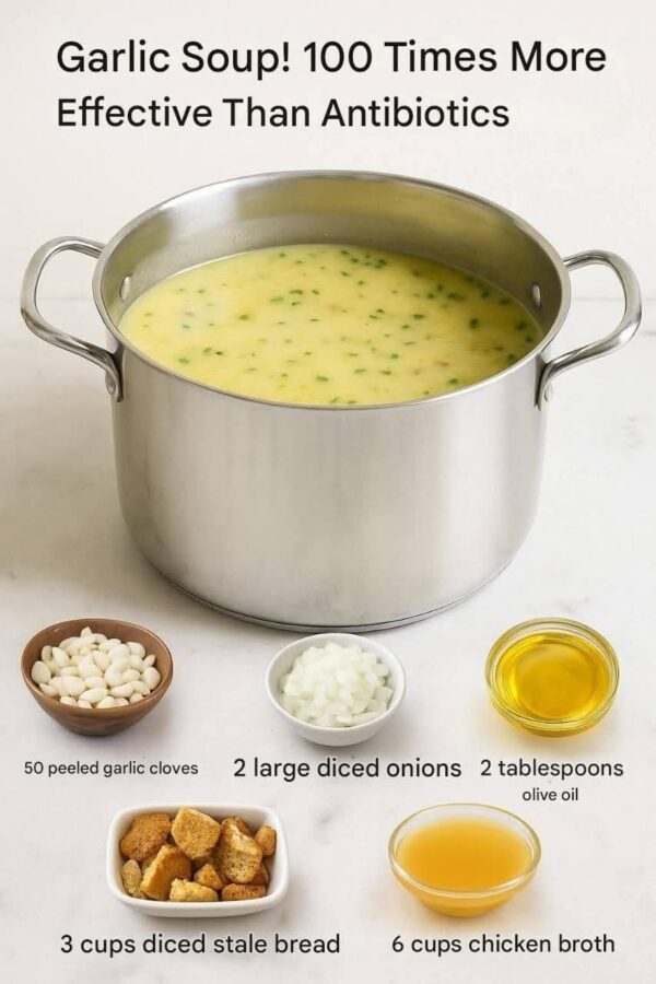 Garlic soup: 100 times more effective than natural antibiotics!