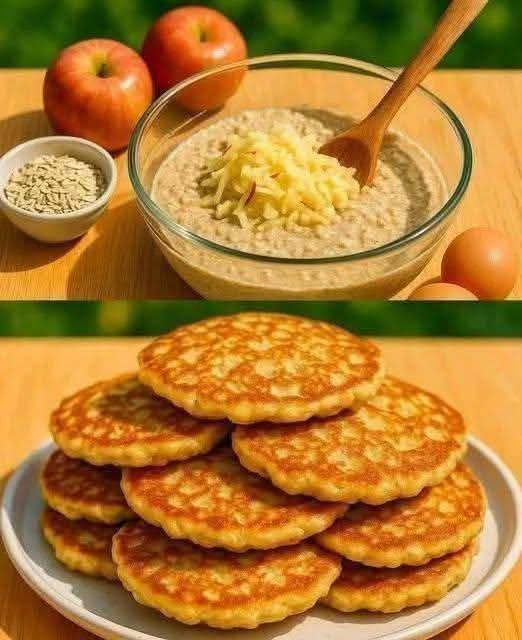 Apple Oat Pancakes – Healthy and Delicious Breakfast Treat 🍎🥞