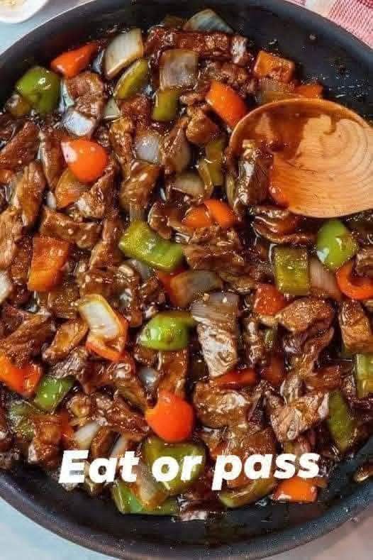 Chinese pepper steak with onions!